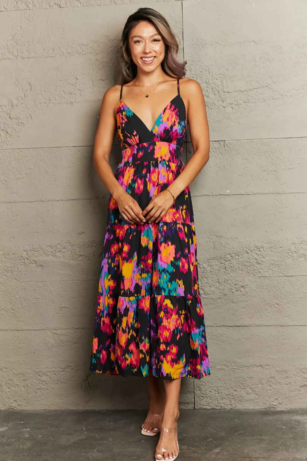 🌺 Cutout Spaghetti Strap Tiered Dress 🌺