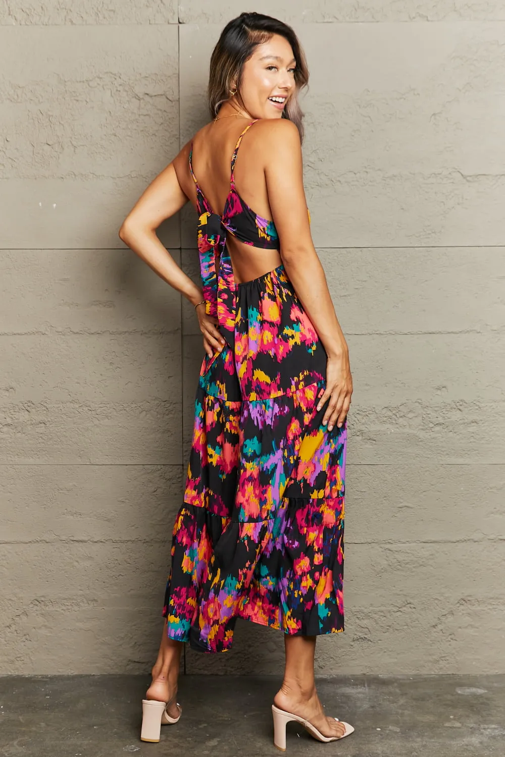 🌺 Cutout Spaghetti Strap Tiered Dress 🌺