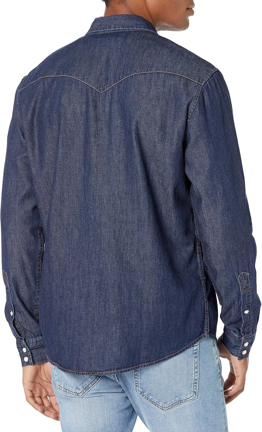 Amazon Essentials Men's Denim Shirt Long Sleeve - Regular-Fit Denim Shirt