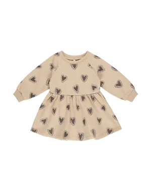 Baby Girls Dresses | Raglan Dress- Hearts | Rylee and Cru