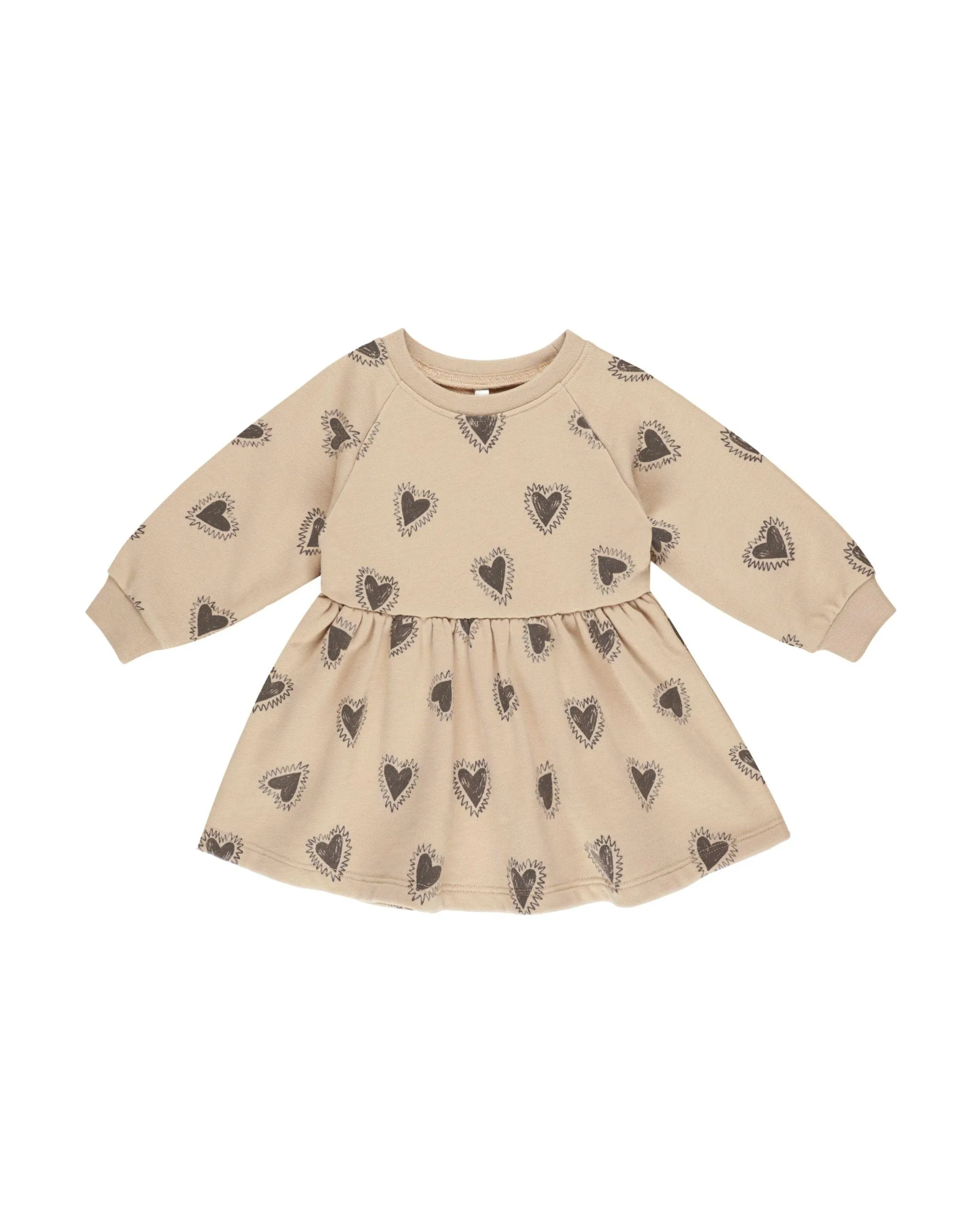 Baby Girls Dresses | Raglan Dress- Hearts | Rylee and Cru