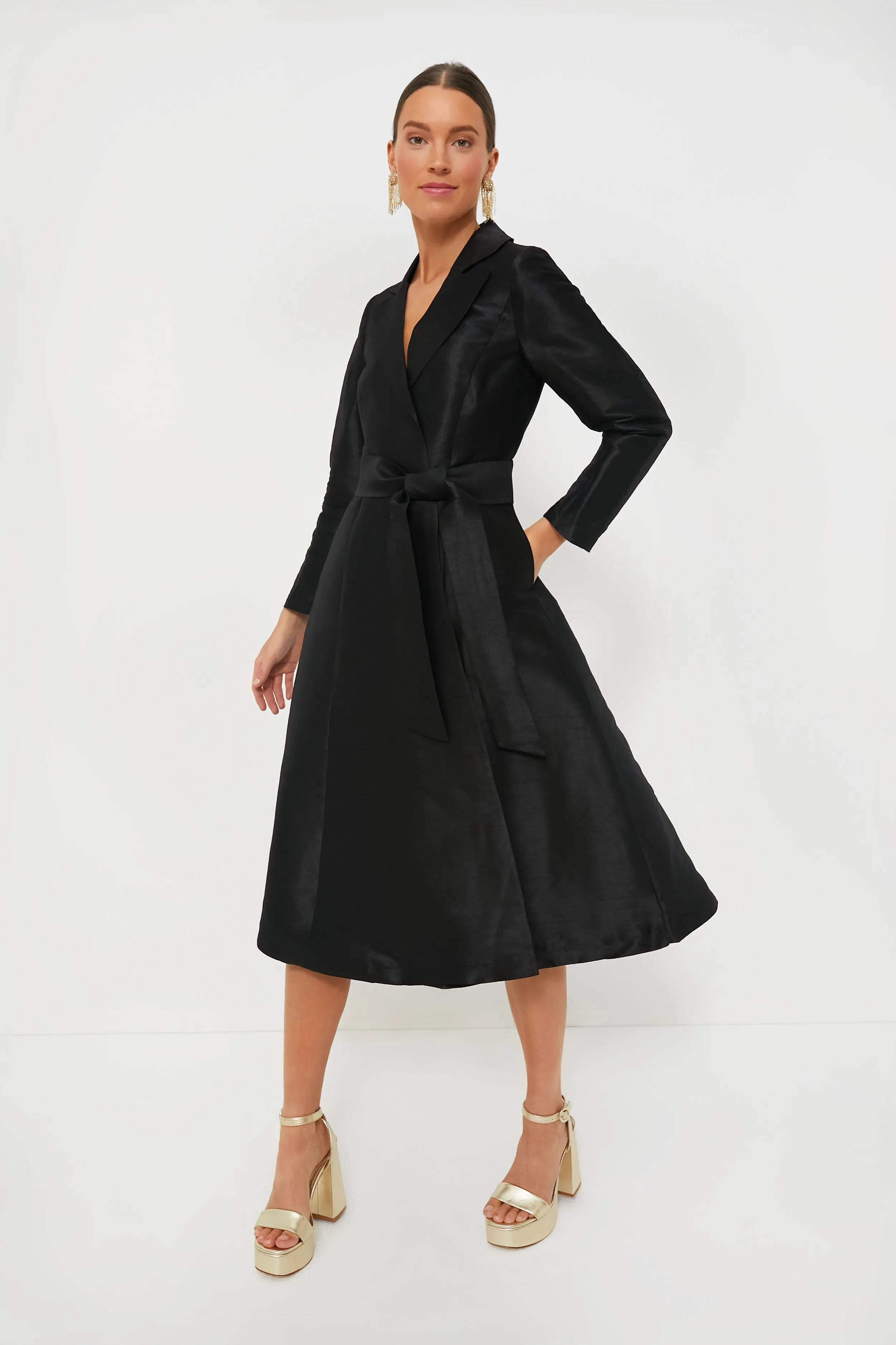 Black Lucille Wrap Dress