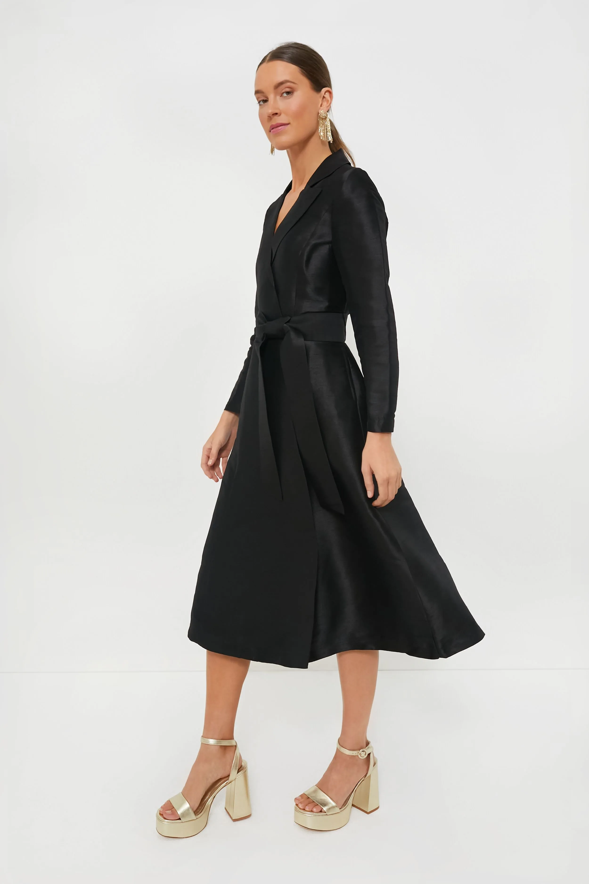 Black Lucille Wrap Dress