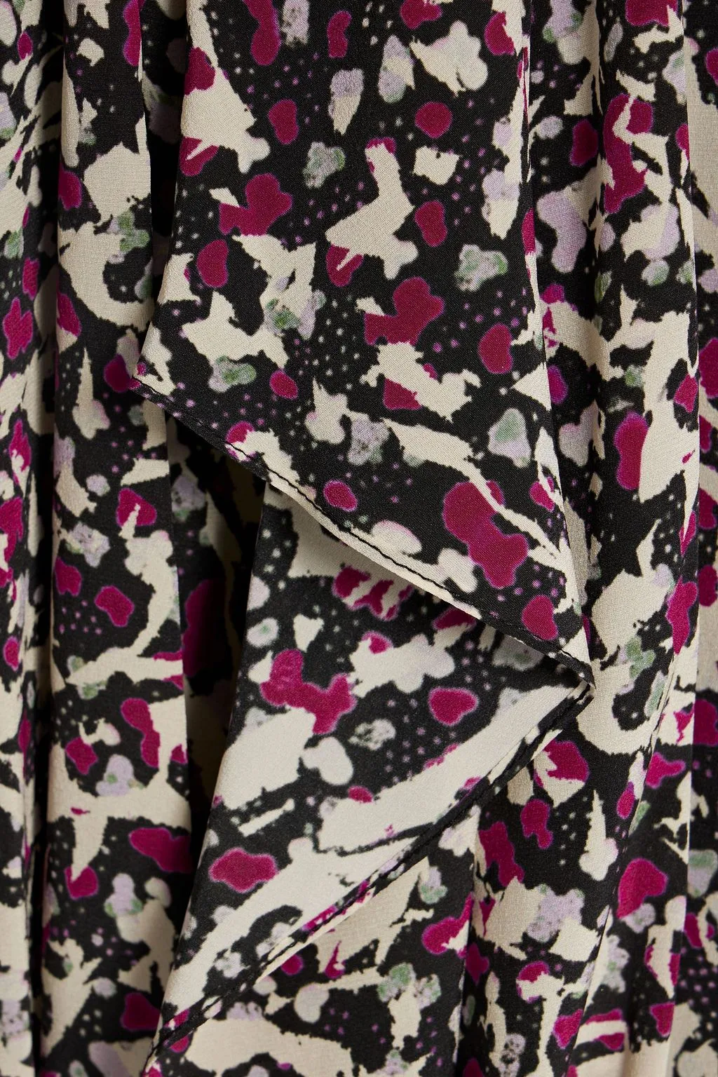 Blainea silk crepe maxi dress with print and wrap effect ISABEL MARANT purple