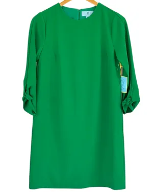 Bright Spring Clover Green Tie Sleeve Mini Dress
