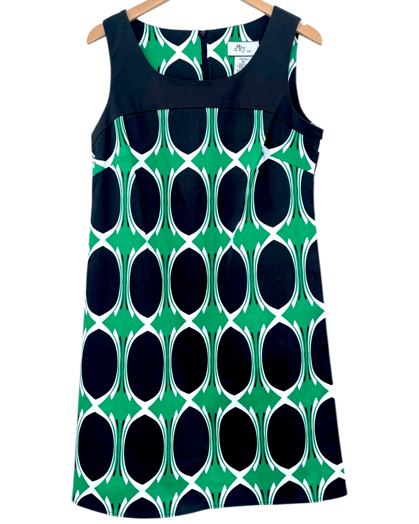 Bright Winter Retro Print Sleeveless Shift Dress