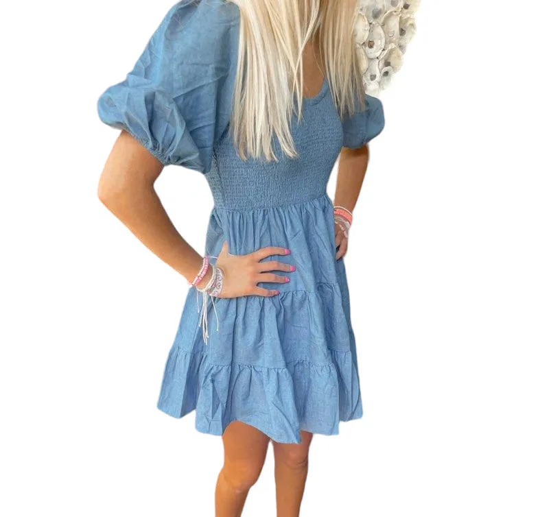 Chambray Charm Mini Dress