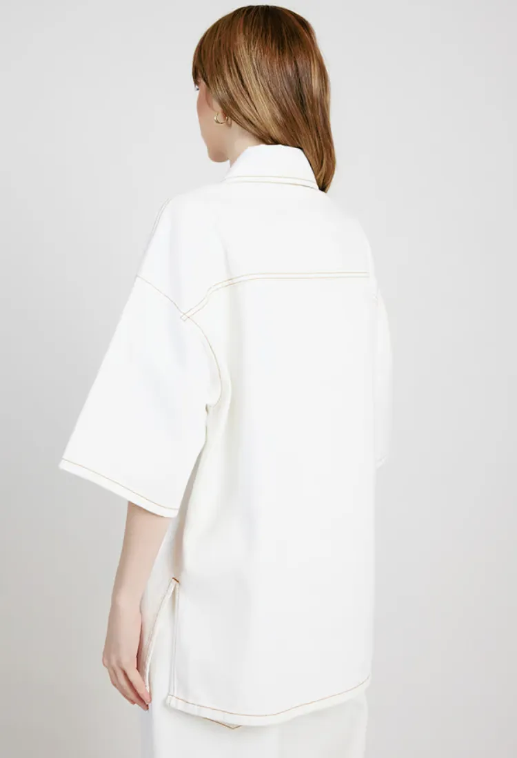 Clara Short Sleeve Shirt White