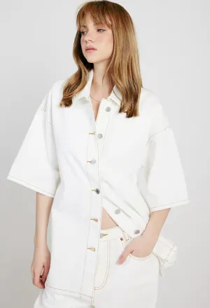 Clara Short Sleeve Shirt White