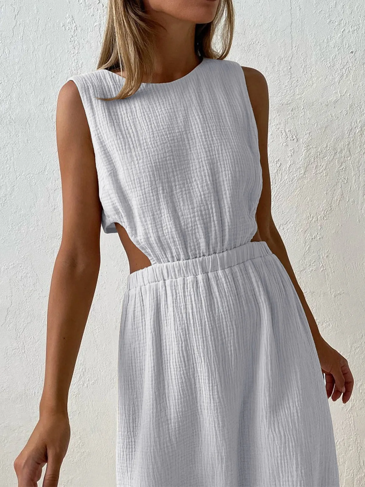 Cotton Holiday Cut Trendy Out Long Dress