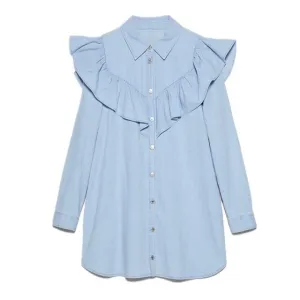 DENIM MINI SHIRT DRESS