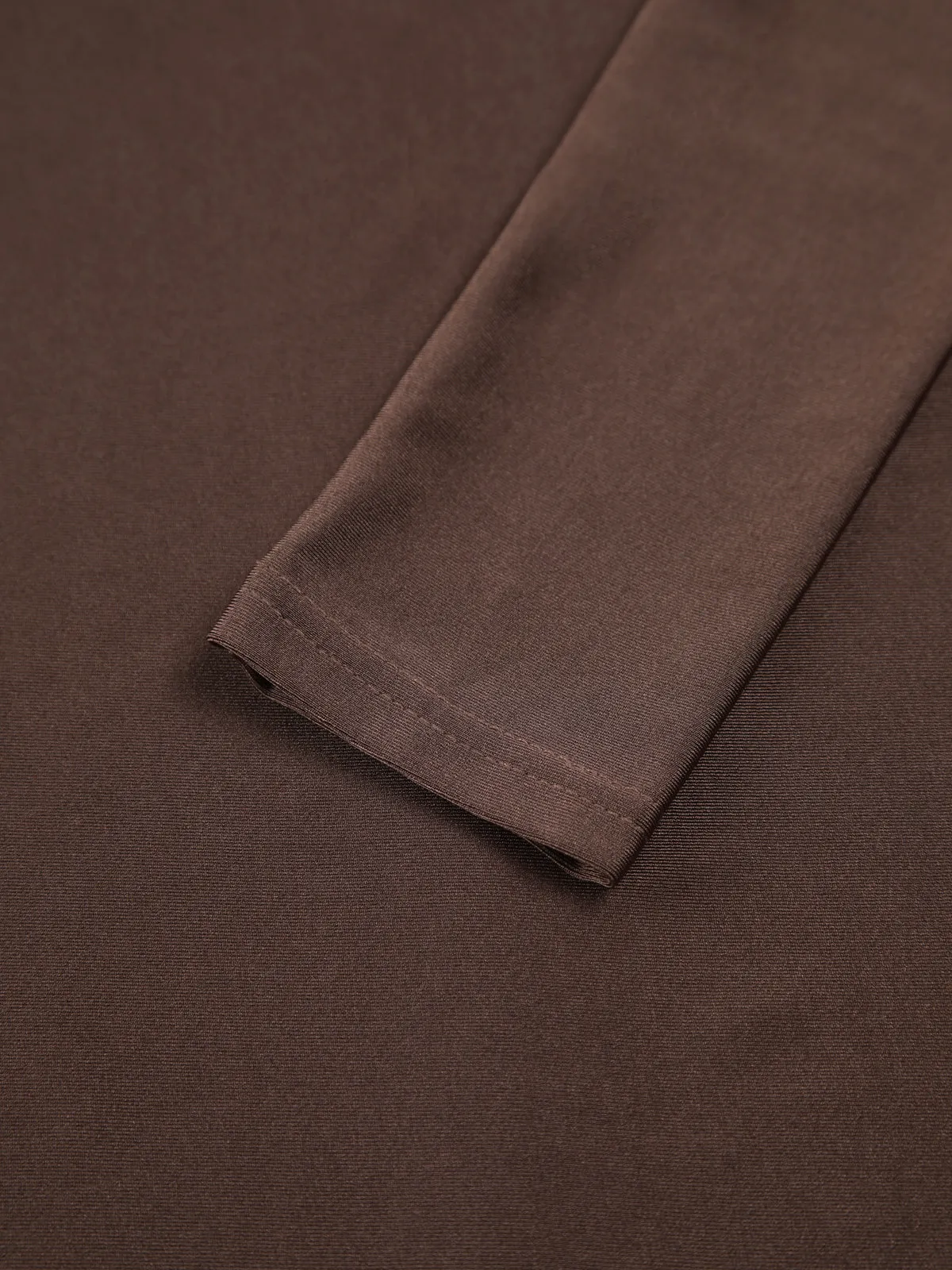 Draped Turtleneck Low Trendy Waist Twist Long Dress