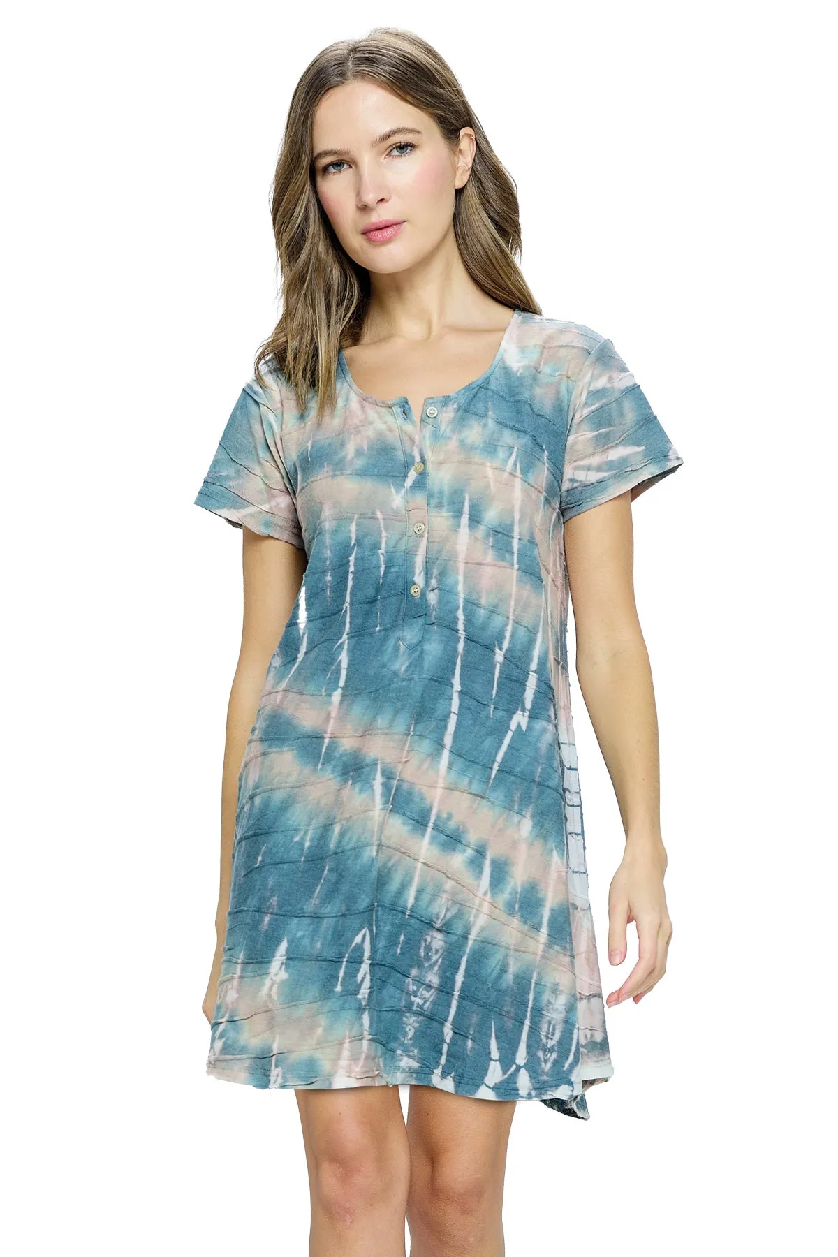 Dress Tie Dye Textured Fabric