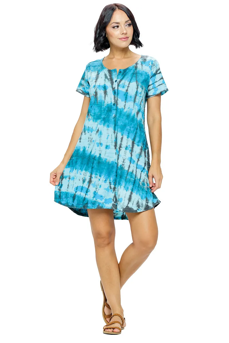 Dress Tie Dye Textured Fabric