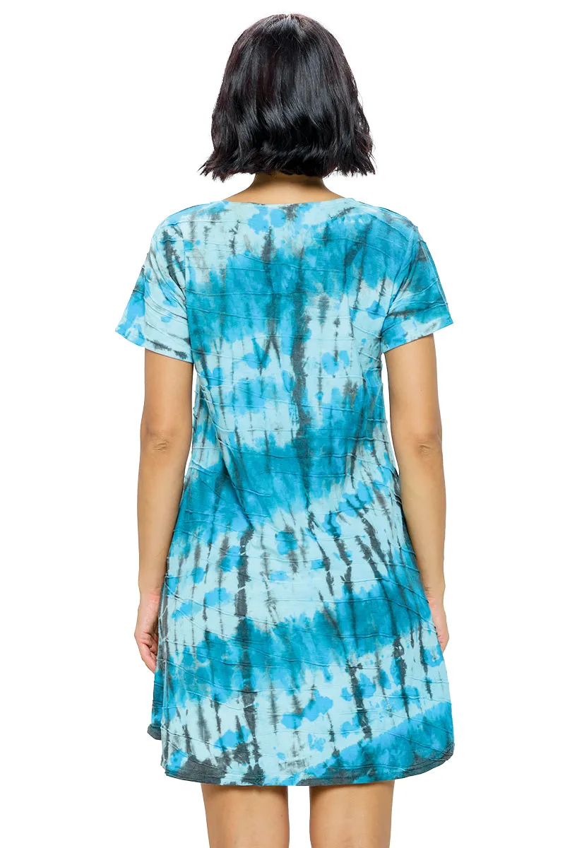 Dress Tie Dye Textured Fabric