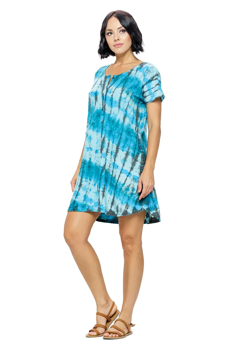 Dress Tie Dye Textured Fabric