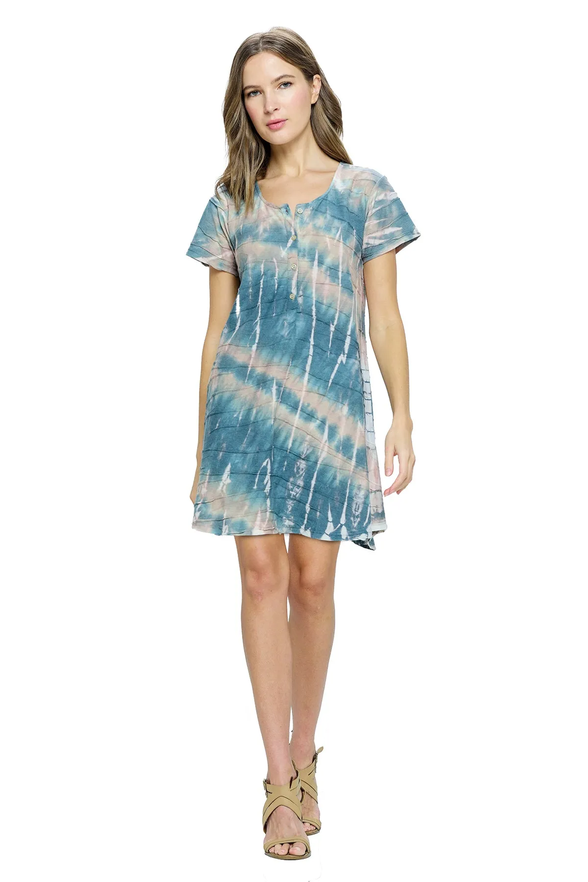 Dress Tie Dye Textured Fabric