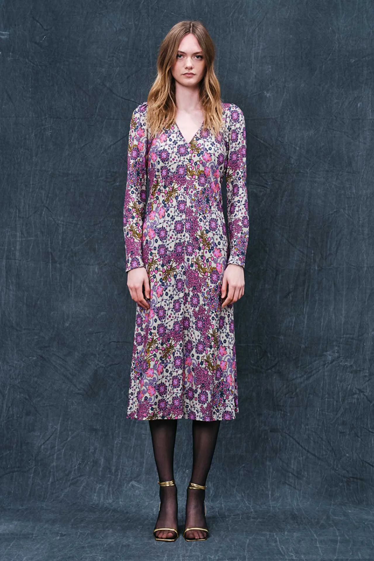 Floral Dress With Long Sleeves