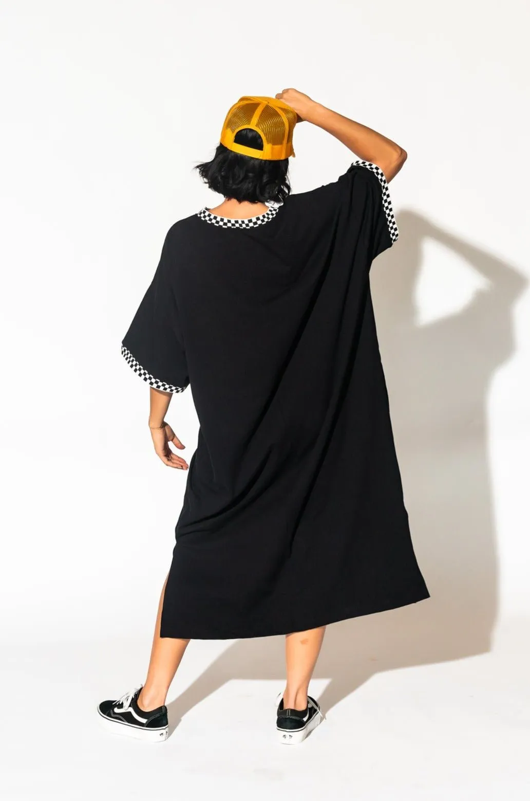Frankie Dress in Black   Checkerboard *RESTOCKED*