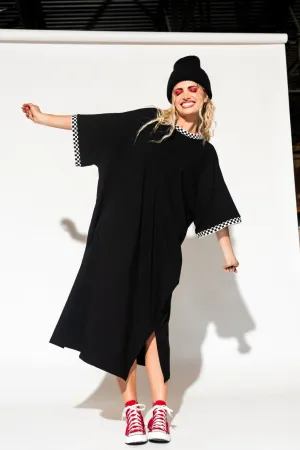 Frankie Dress in Black   Checkerboard *RESTOCKED*