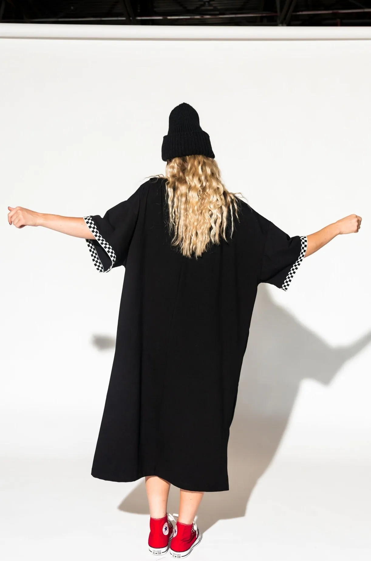 Frankie Dress in Black   Checkerboard *RESTOCKED*