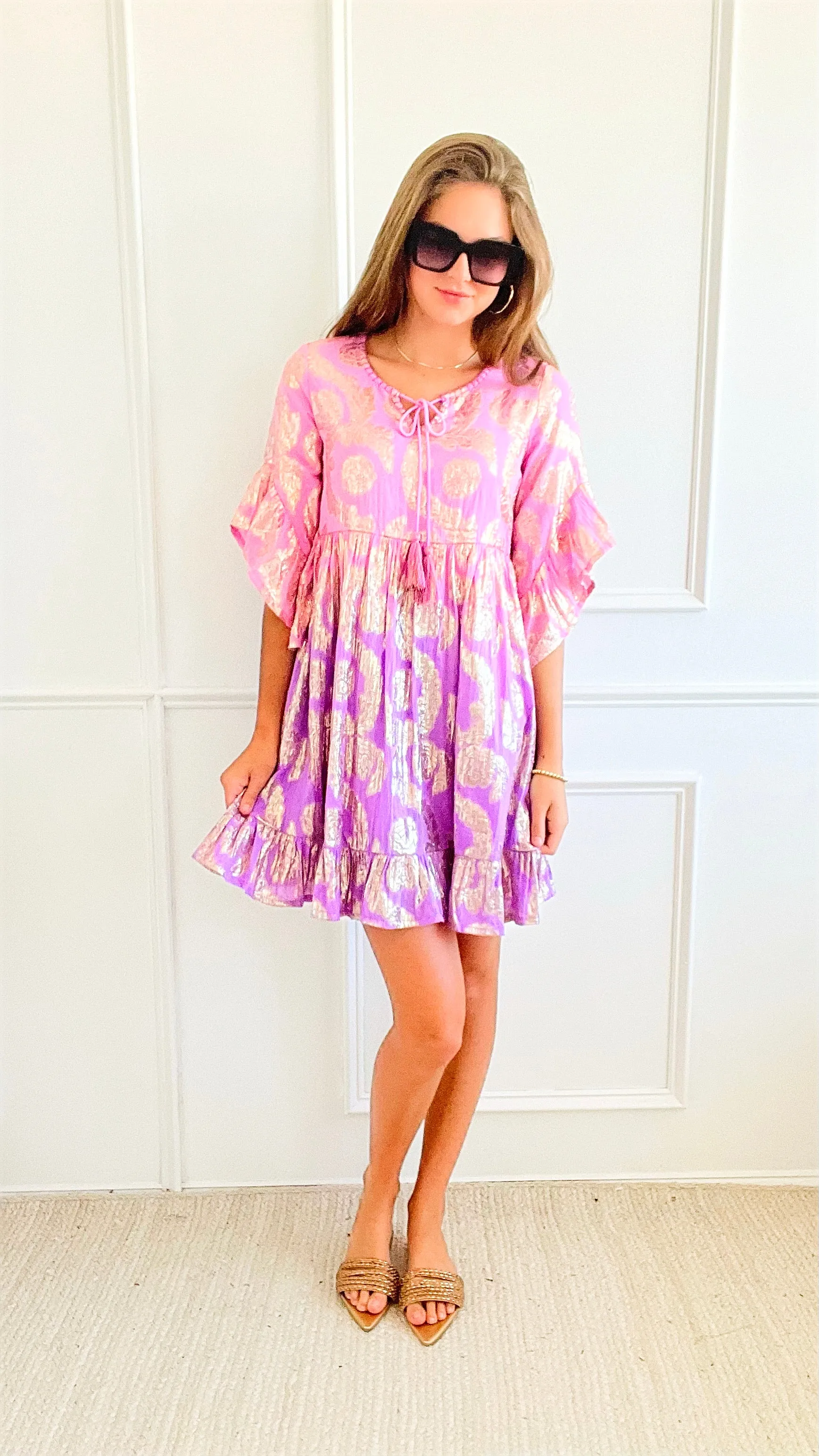 Golden  Paisley Dress