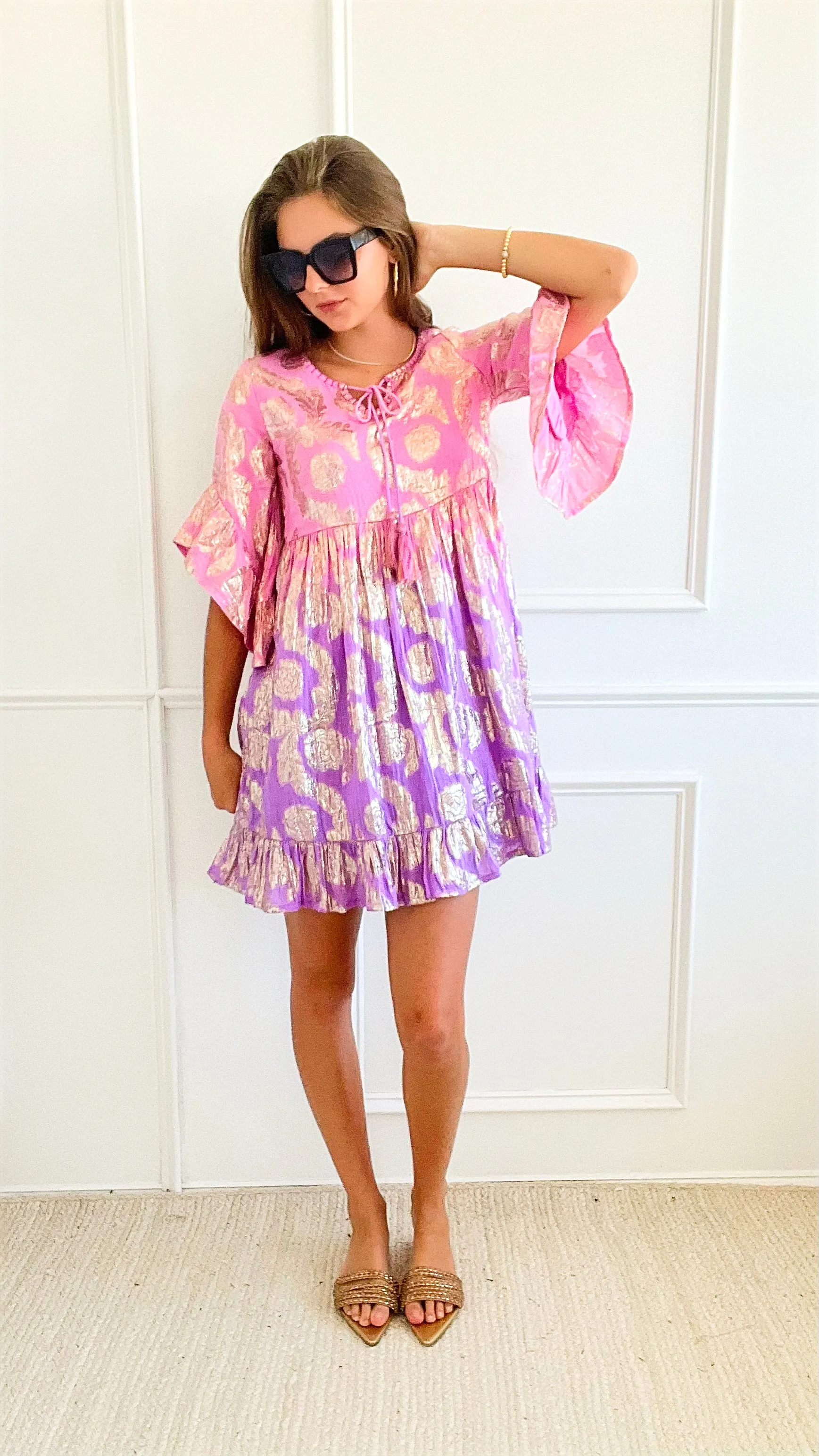 Golden  Paisley Dress