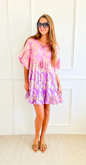 Golden  Paisley Dress