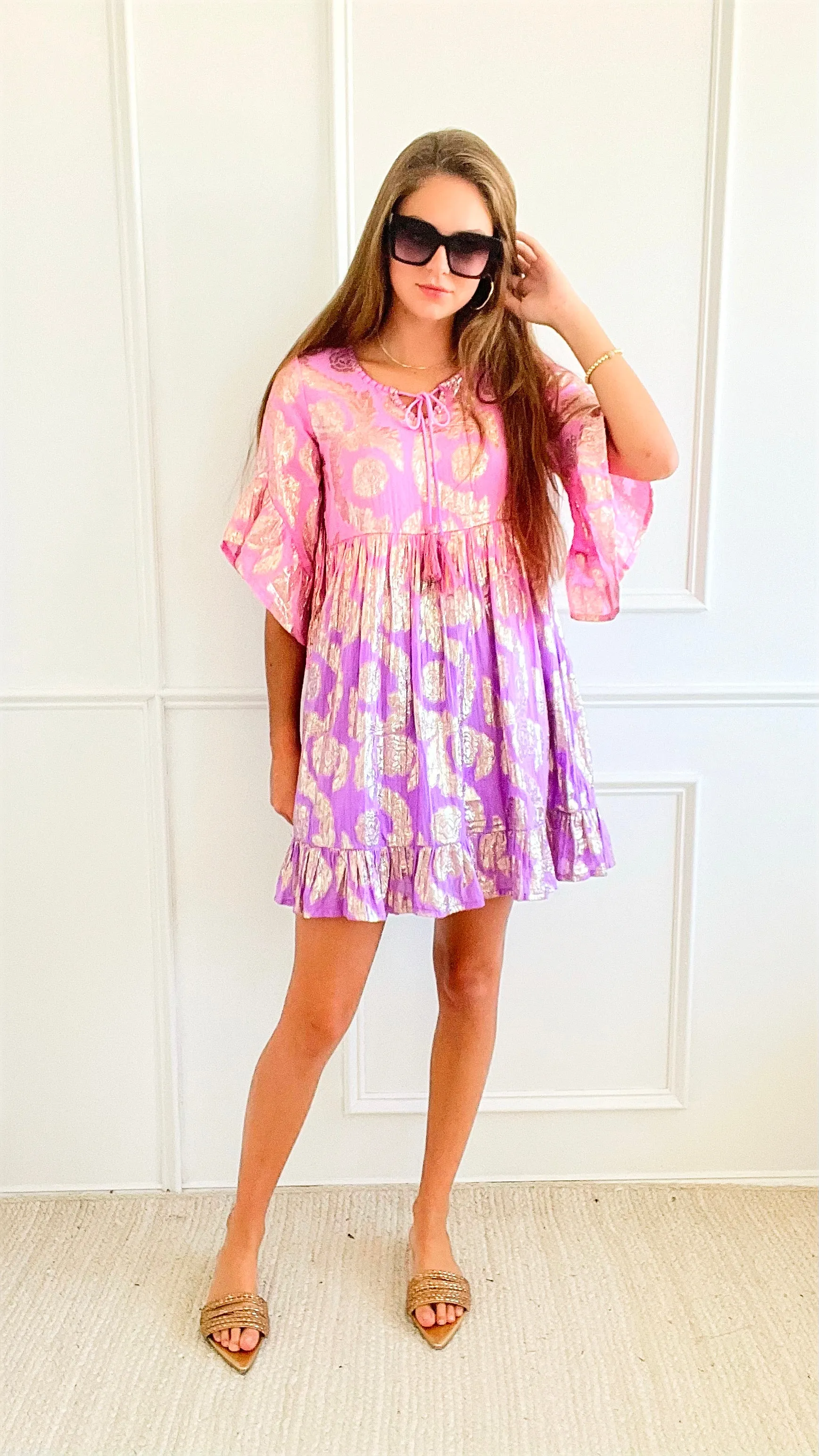 Golden  Paisley Dress