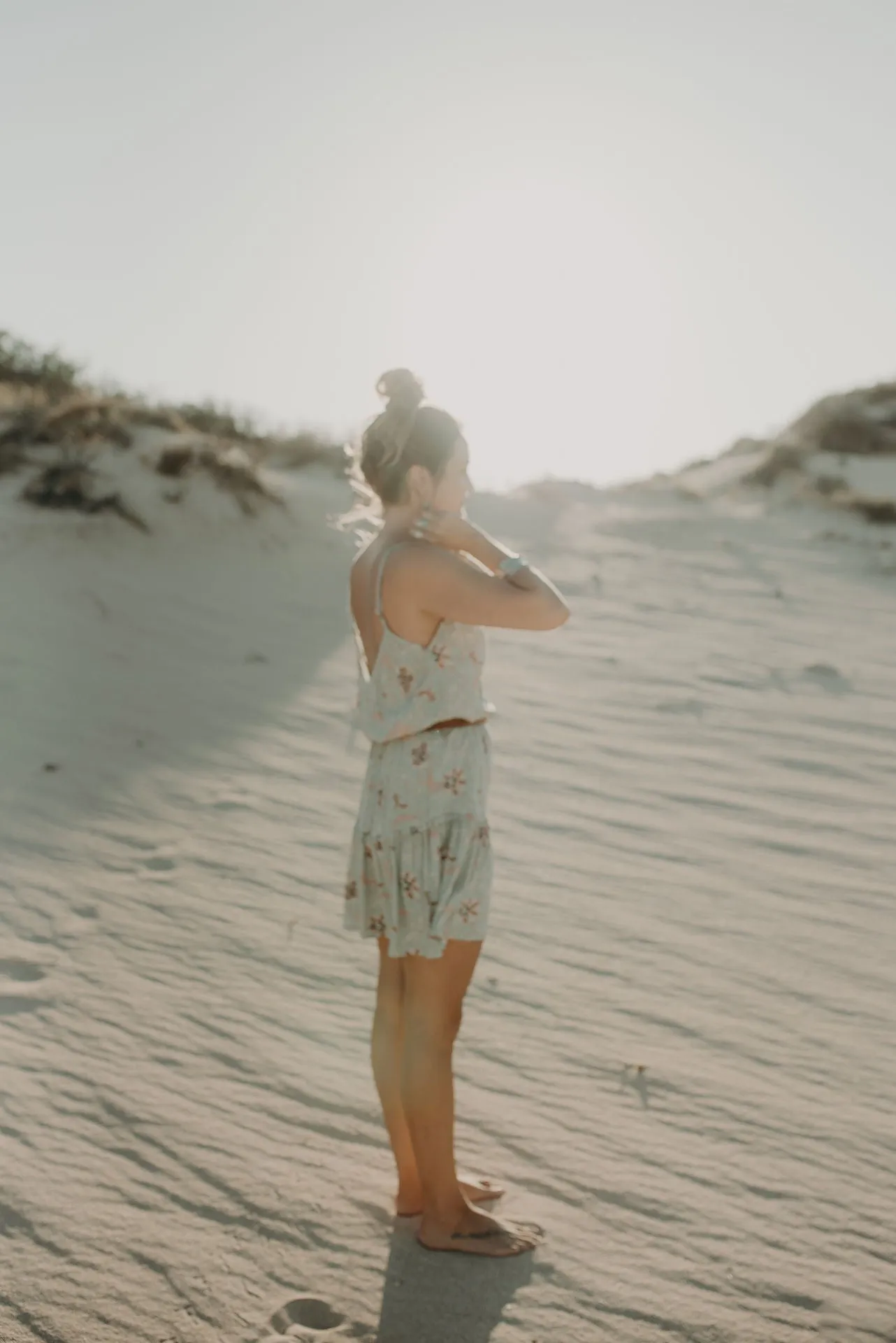 Harlow Mini Sundress - soft turquoise