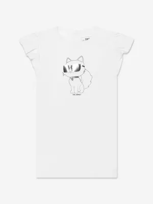 Karl Lagerfeld Baby Girls Choupette Dress in White