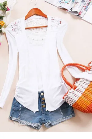 Ketty More  Women Lace Designed Upper Wearing Stretchy Soft Top-KMWSB830