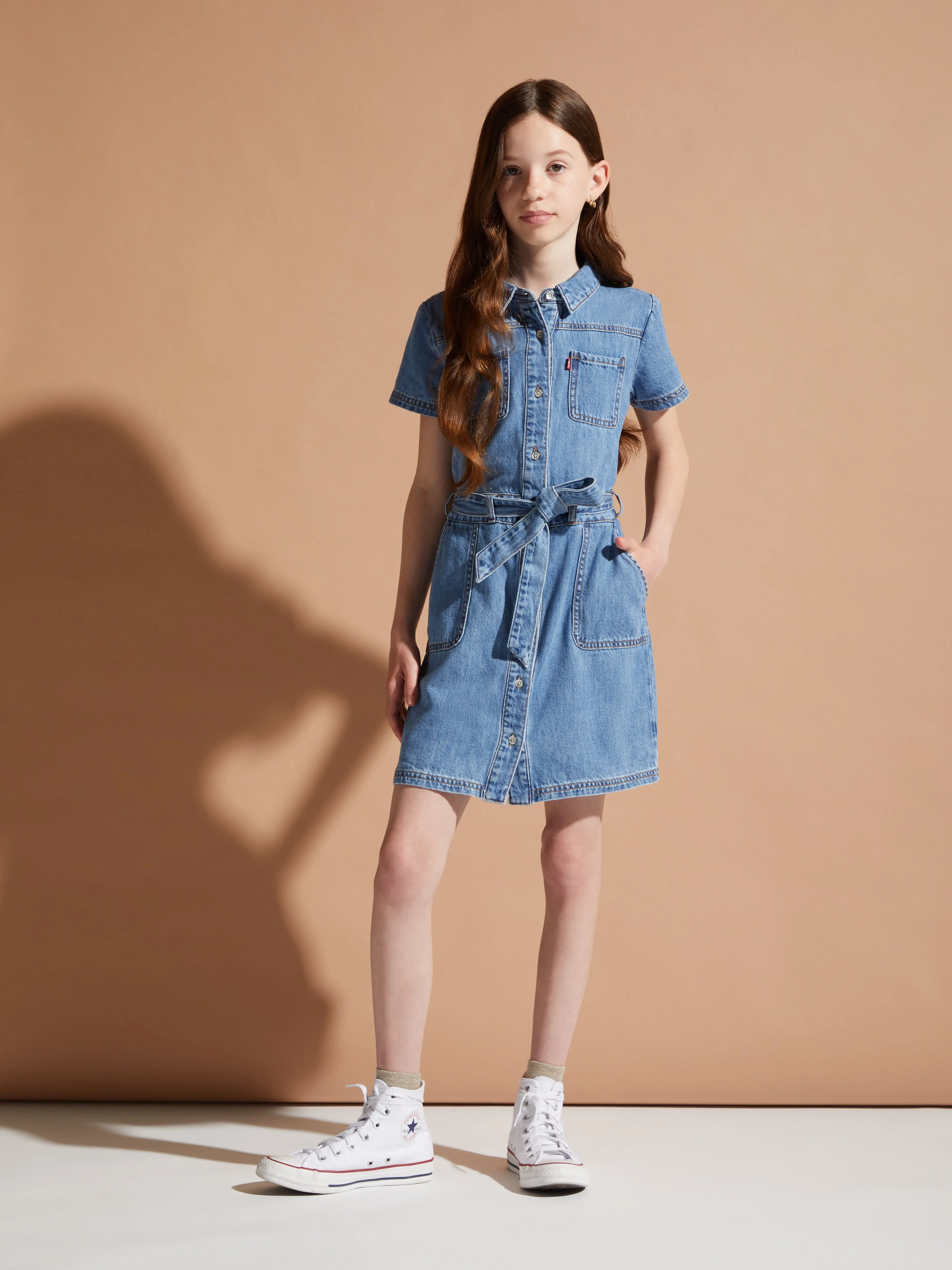 Levi's Wear Girls Organic Utility Dress in Blue