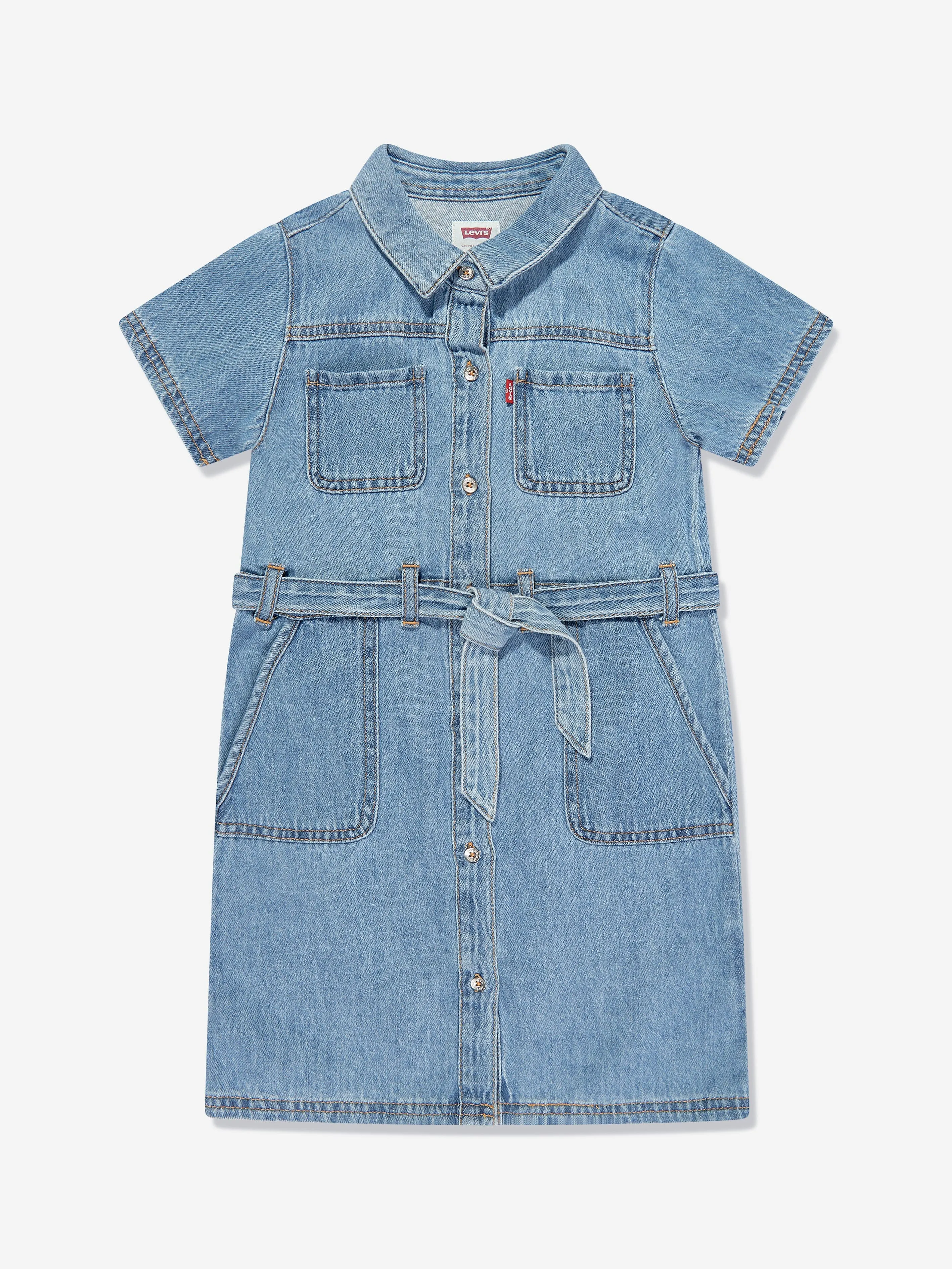 Levi's Wear Girls Organic Utility Dress in Blue