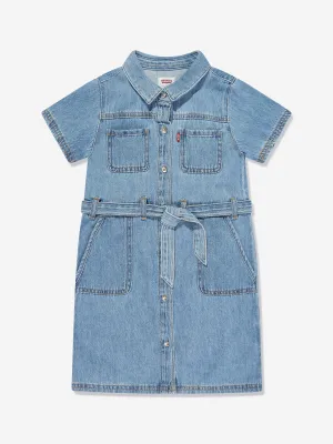Levi's Wear Girls Organic Utility Dress in Blue