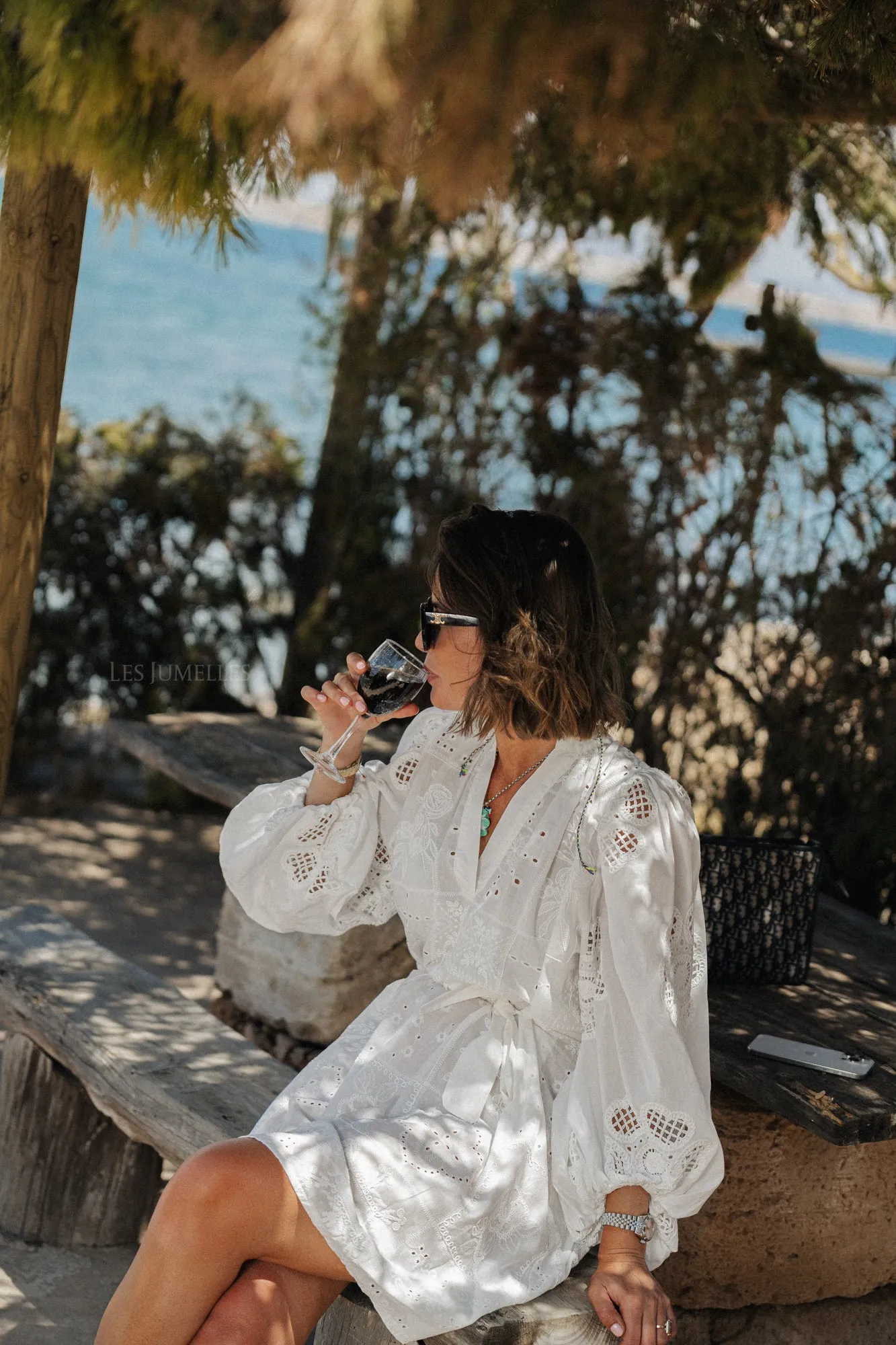 Lianne embroidery dress off white