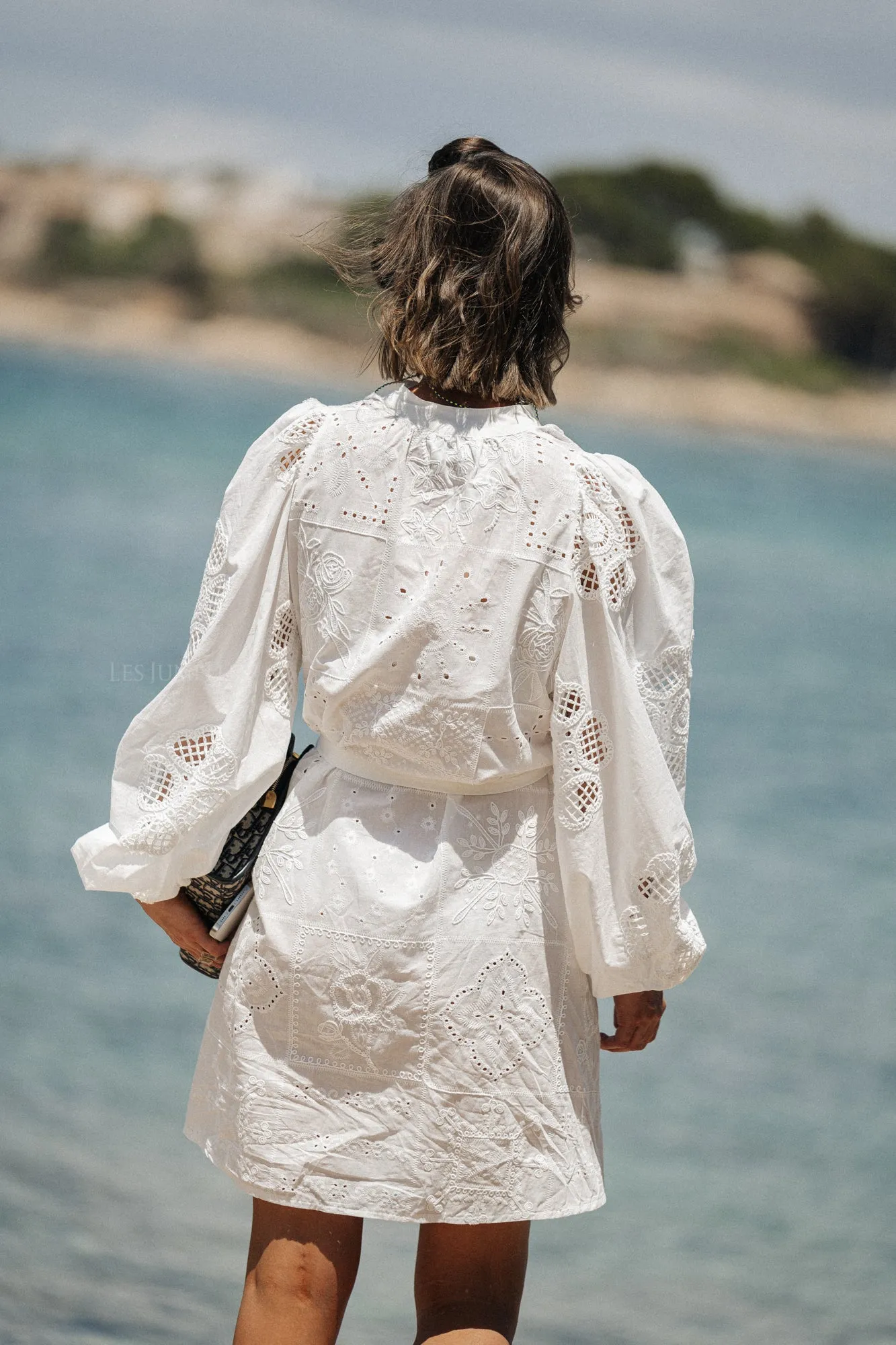 Lianne embroidery dress off white