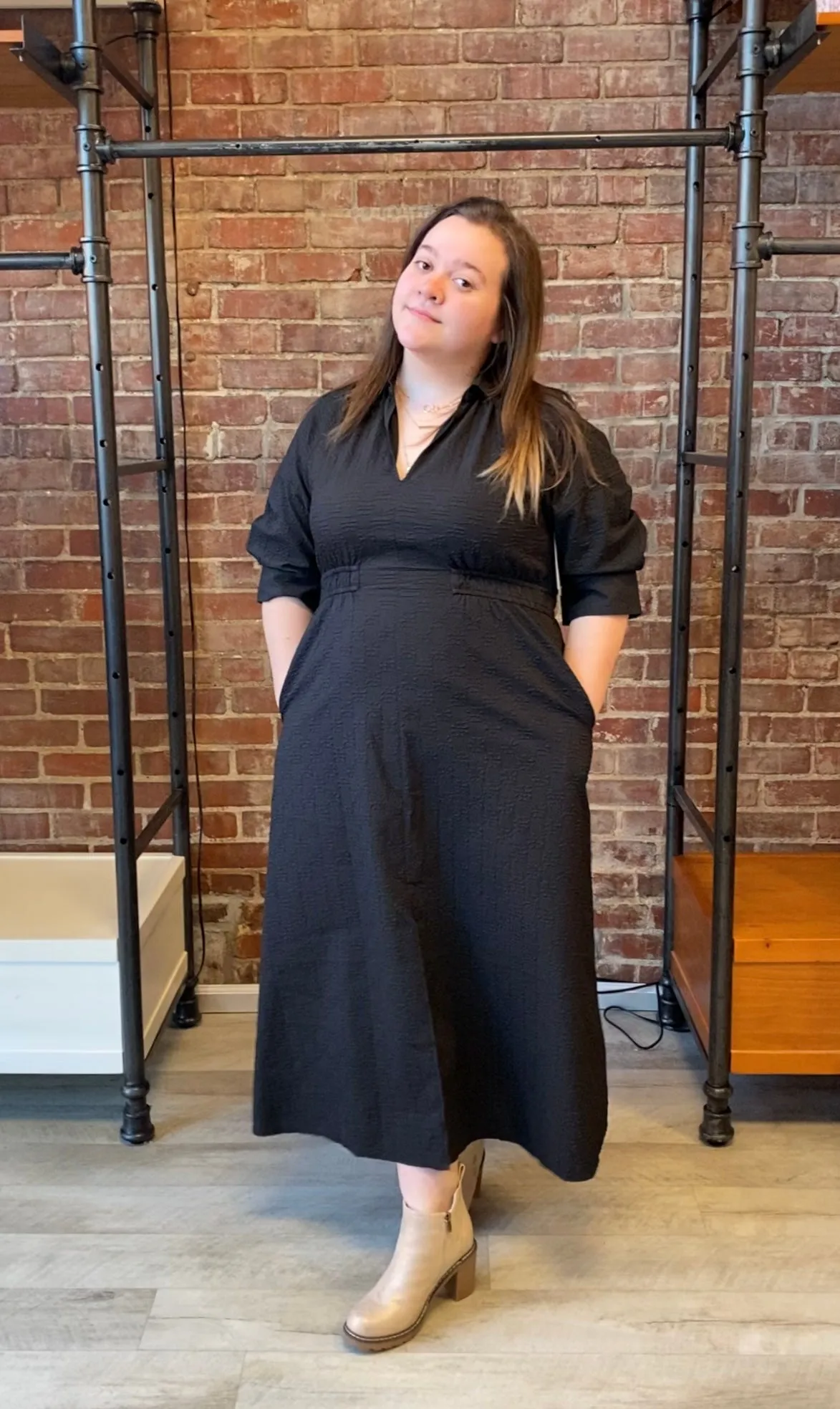 Lucky To Have You Midi Dress | Black