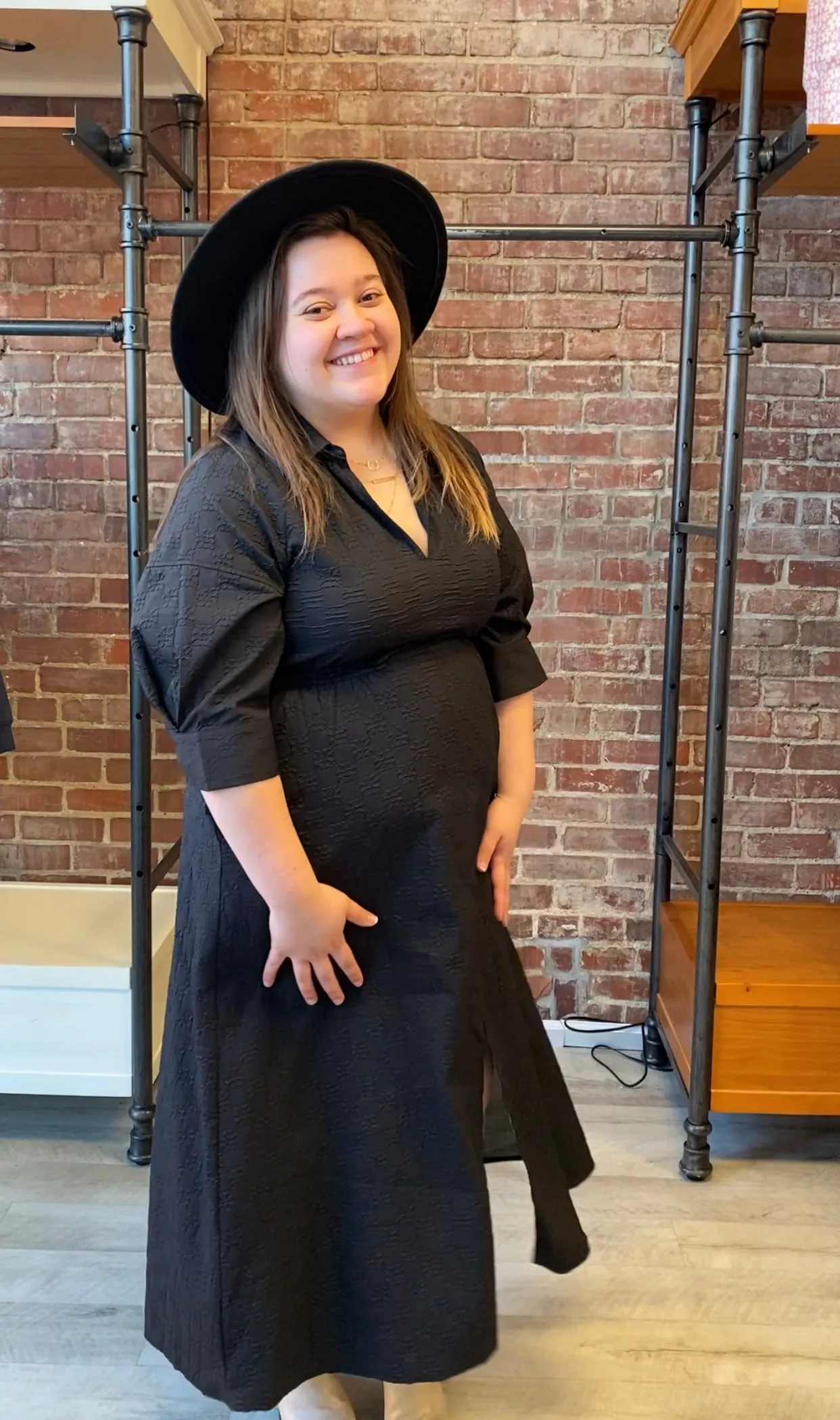 Lucky To Have You Midi Dress | Black