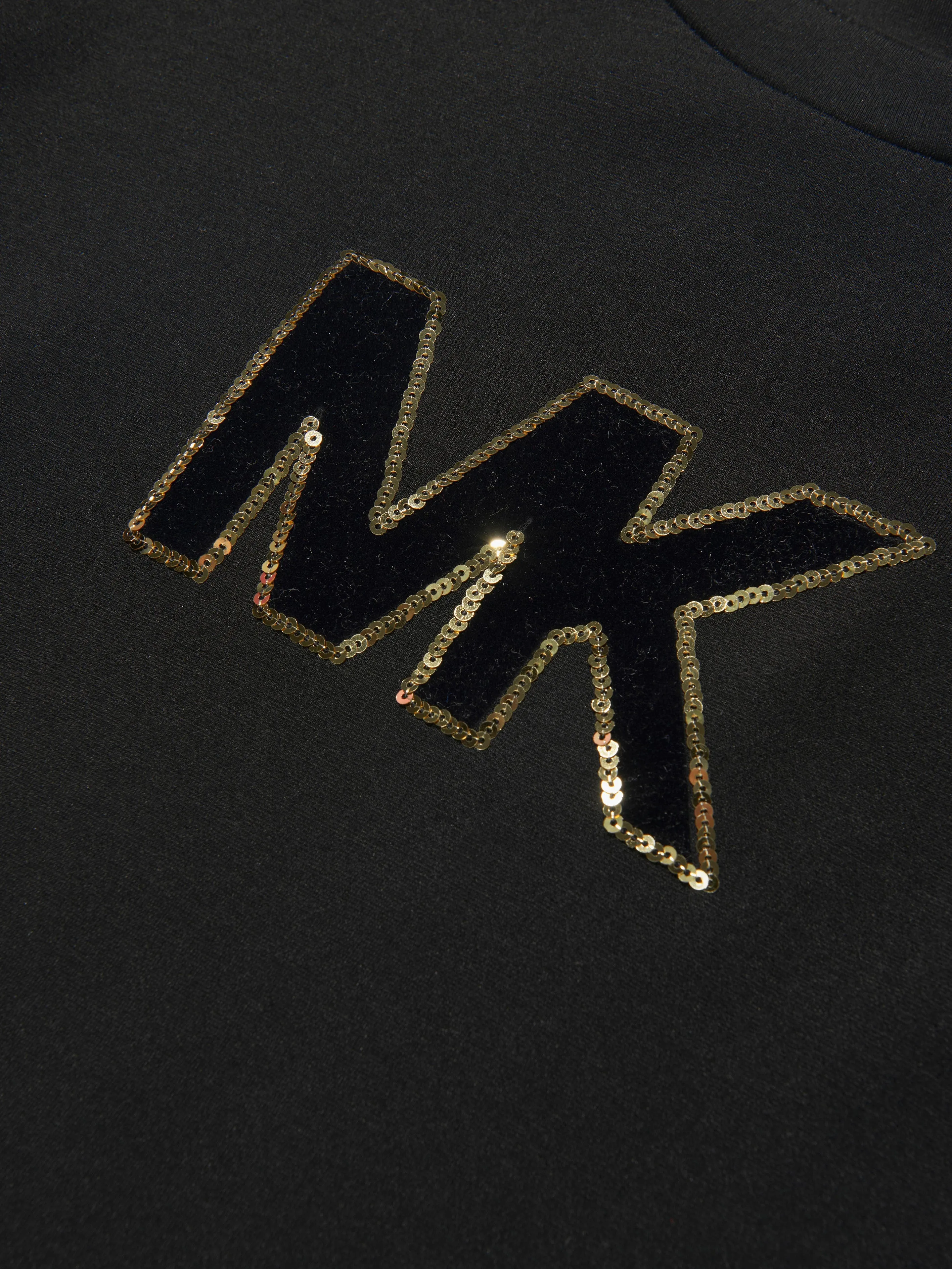 Michael Kors Girls Long Sleeve Sequin Logo Dress