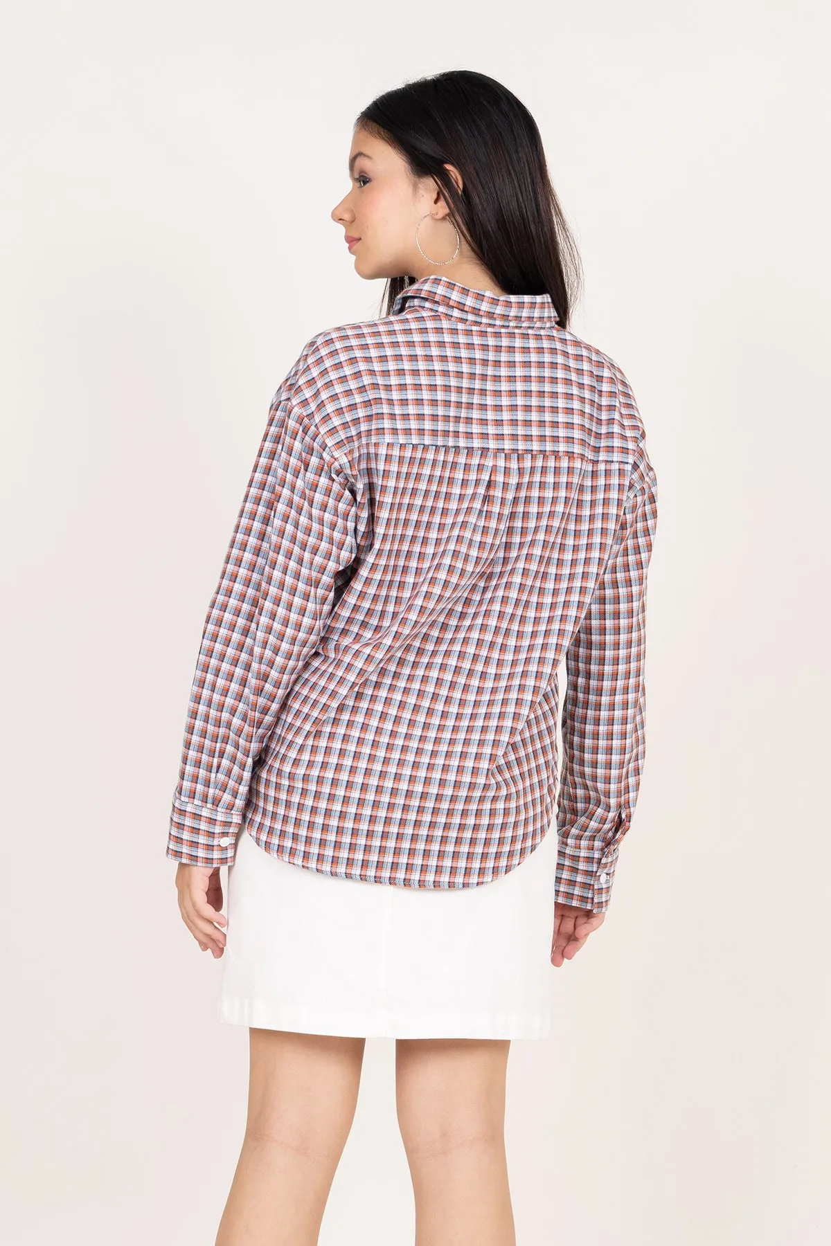 Miss Modano Kids Girls Long Sleeve Check Casual Shirt