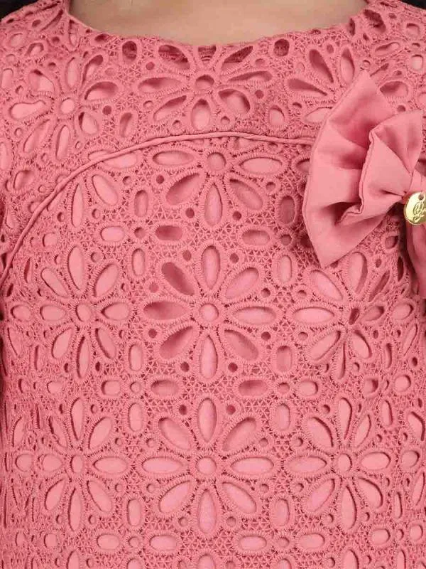 One Friday Pink Lace Design Dress