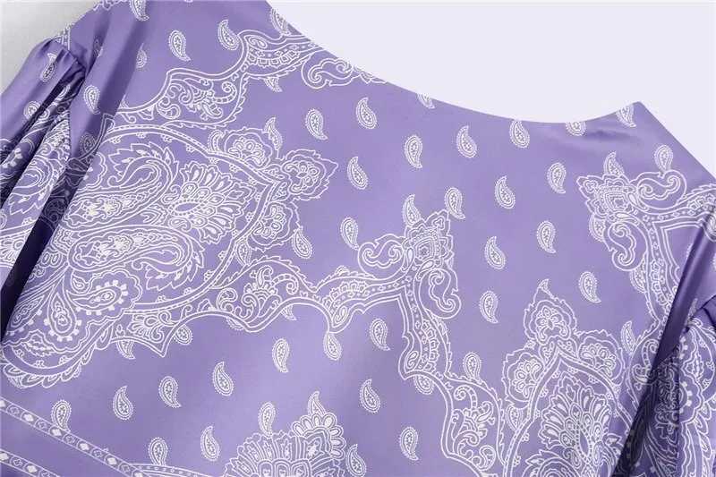 PAISLEY PRINT PLEATED MIDI DRESS