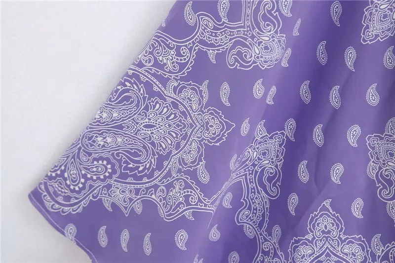 PAISLEY PRINT PLEATED MIDI DRESS