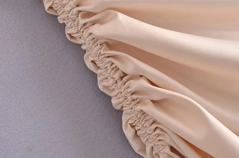 PLEATED MIDI DRESS