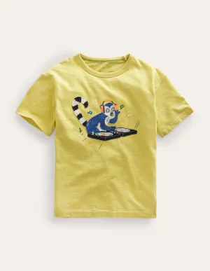 Relaxed Appliqué T-Shirt-Buttercup Yellow