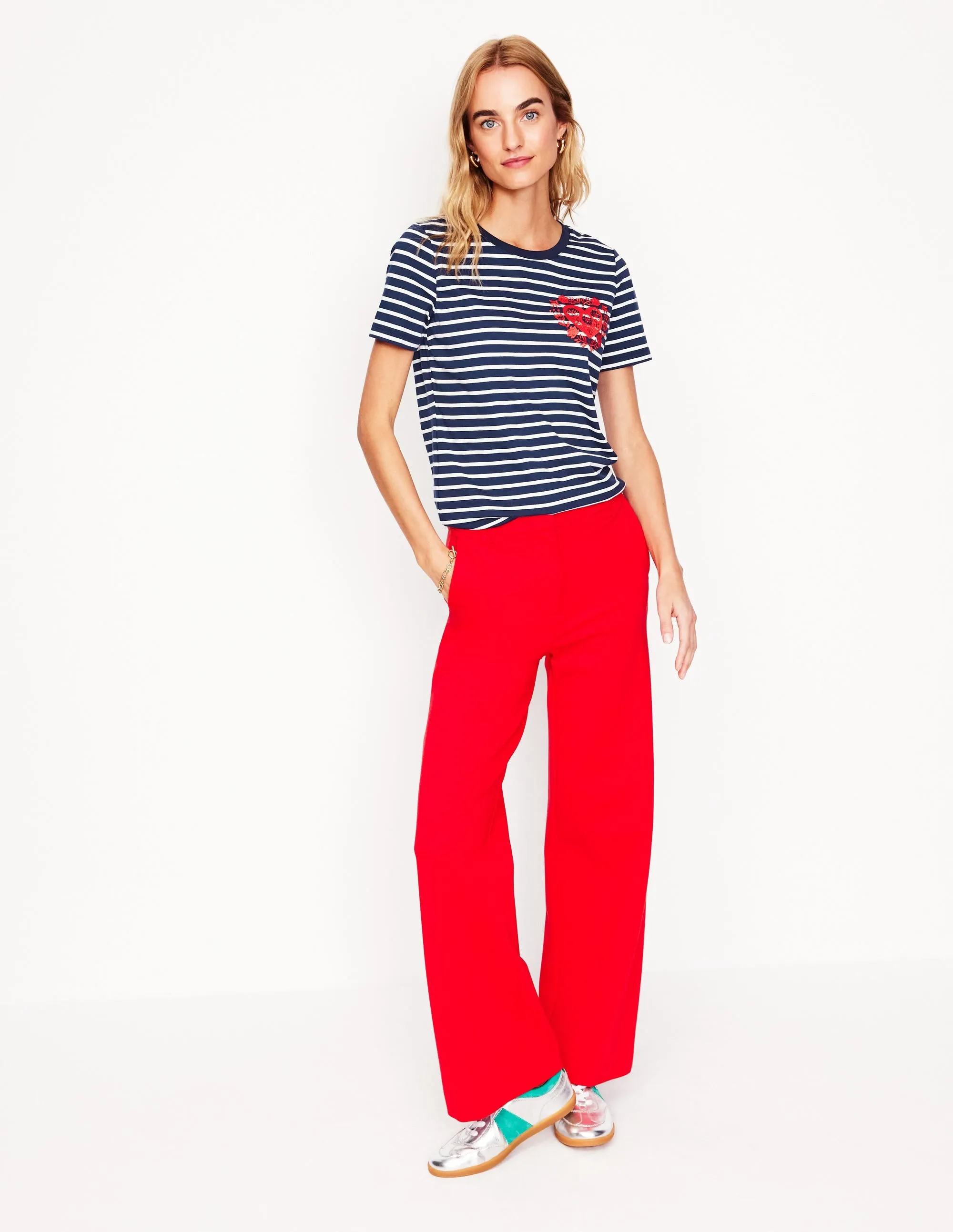 Relaxed Novelty T-Shirt-French Navy, Hearts