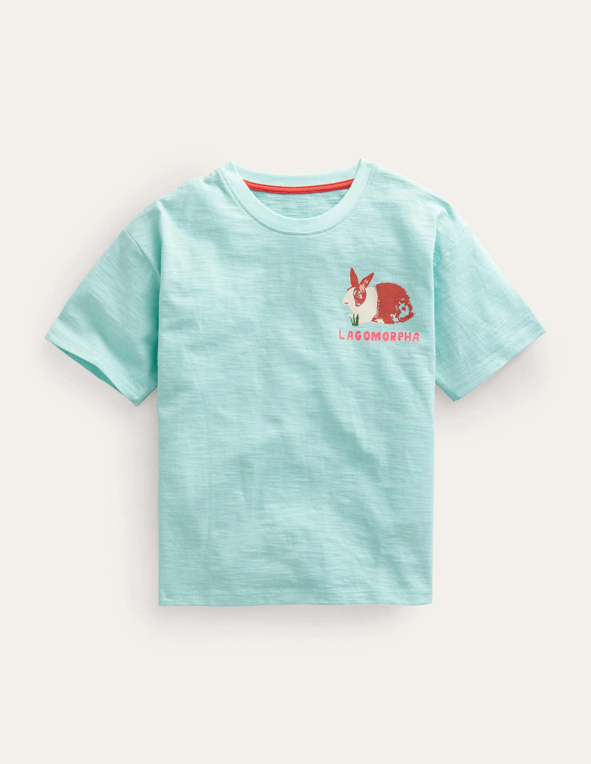 Relaxed Printed T-shirt-Opal Green