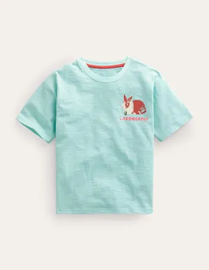 Relaxed Printed T-shirt-Opal Green
