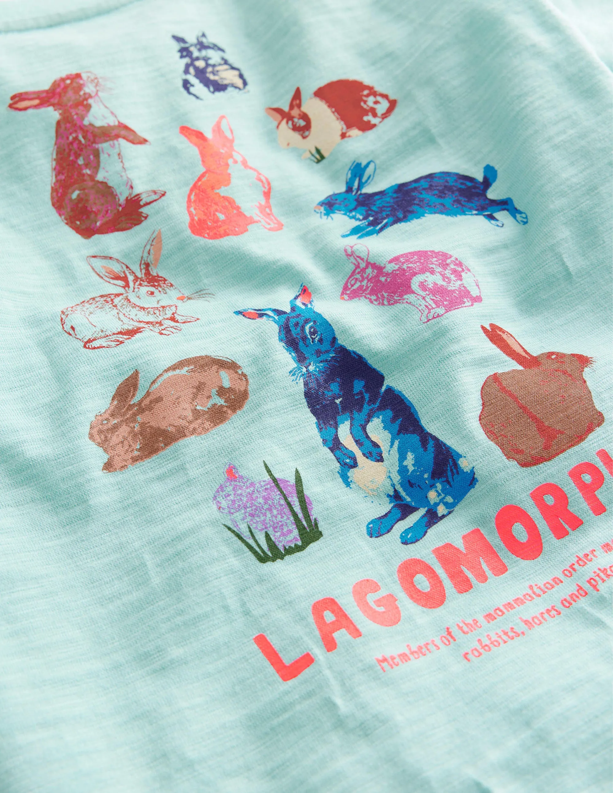 Relaxed Printed T-shirt-Opal Green